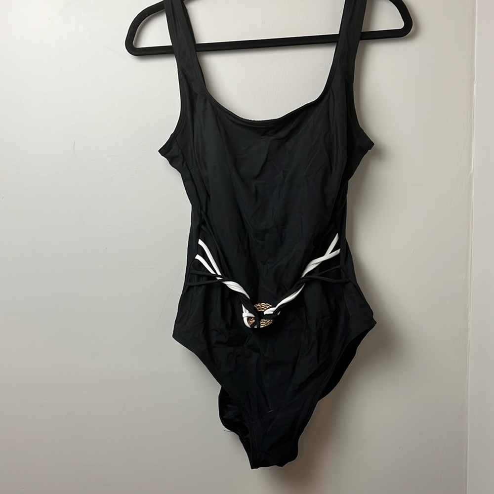 Longitude swimsuit with gold medallion